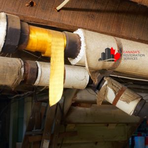 flooded basement and asbestos