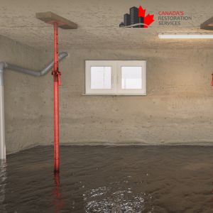 water damage and flooded basement cleanup