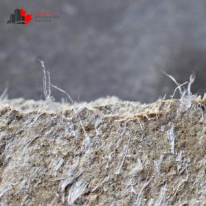 close-up of asbestos fibers for removal