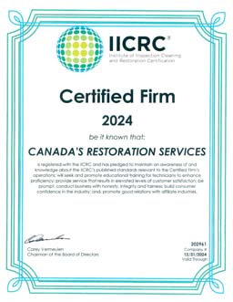 IICRC Certified Restoration Company