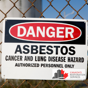 asbestos danger sign