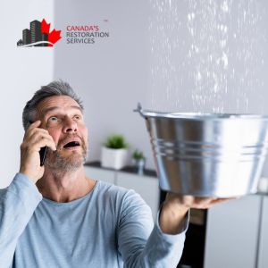 homeowner calling for water damage restoration in toronto